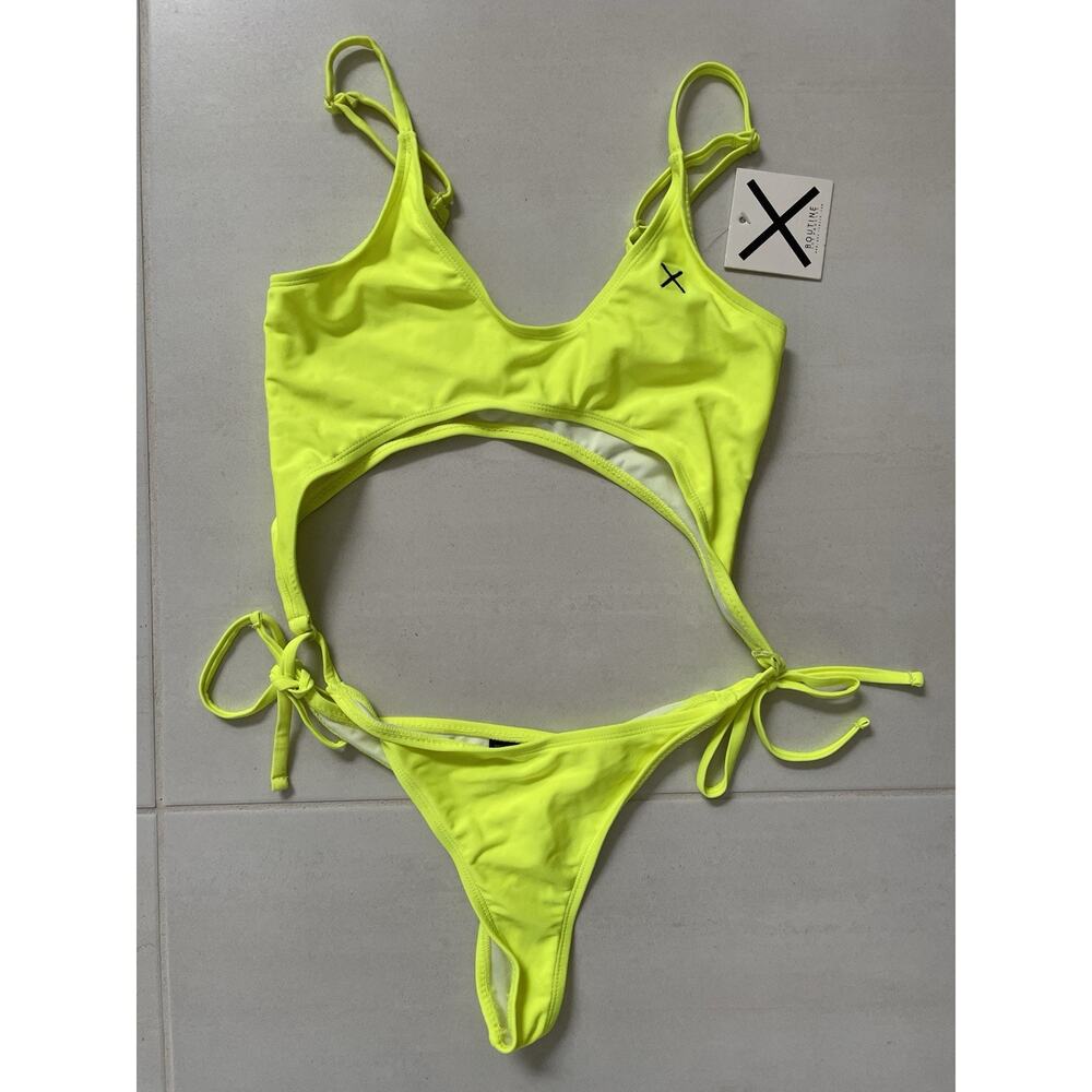 Boutine LA Swim Two Piece One Piece Swimsuit Summer Beach Sour Lemon